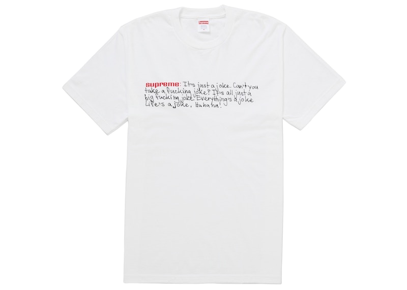 Supreme Joke Tee White Men's - FW25 - US