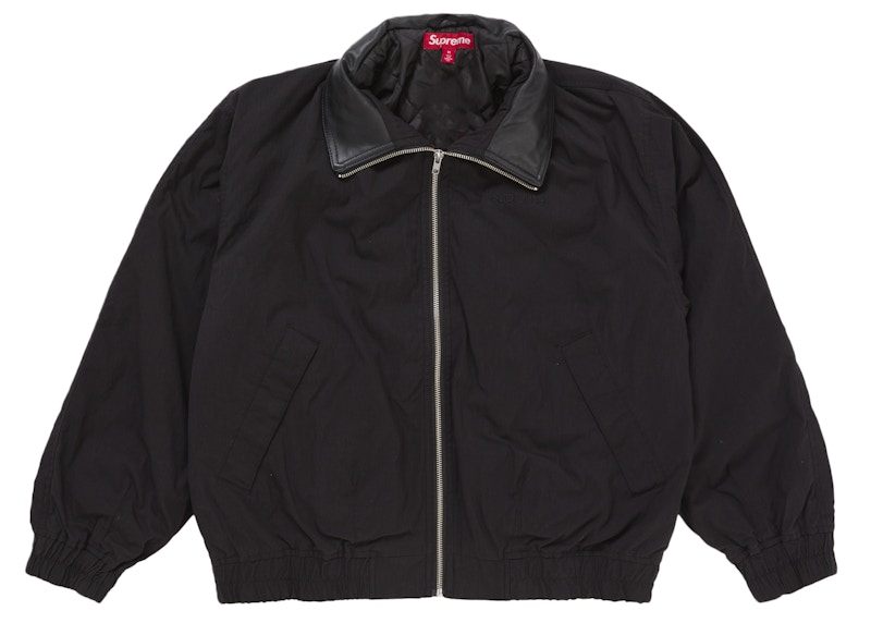 Supreme Leather Collar Utility Jacket (SS25) Black メンズ - SS25 - JP