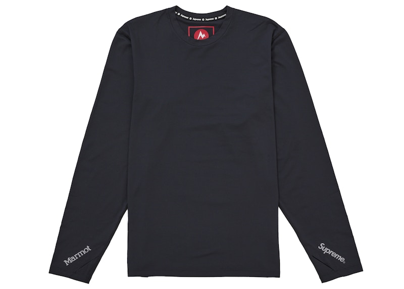 Supreme Marmot Base Layer L/S Top Black Men's - FW25 - US