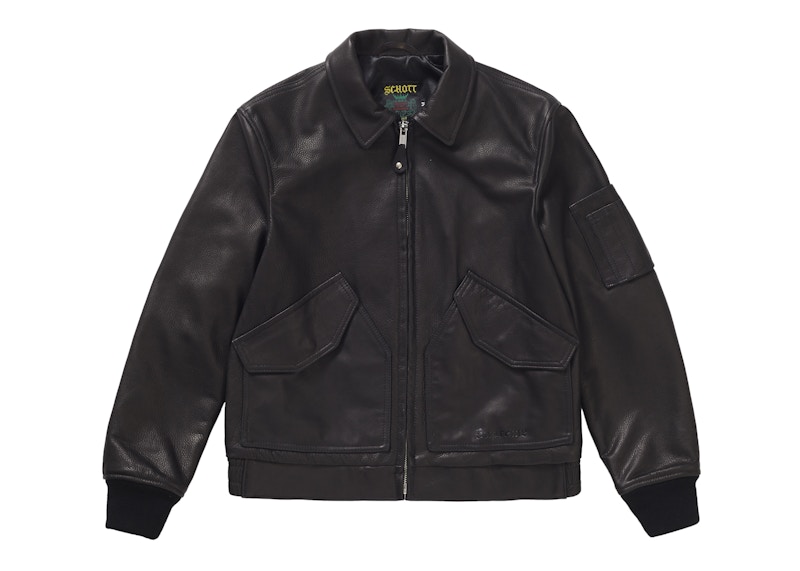 Supreme Schott Leather Tanker Jacket Black Men's - SS19 - US