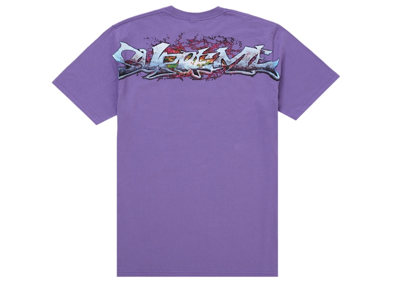 Supreme Tag Tee Purple Men's - FW25 - US