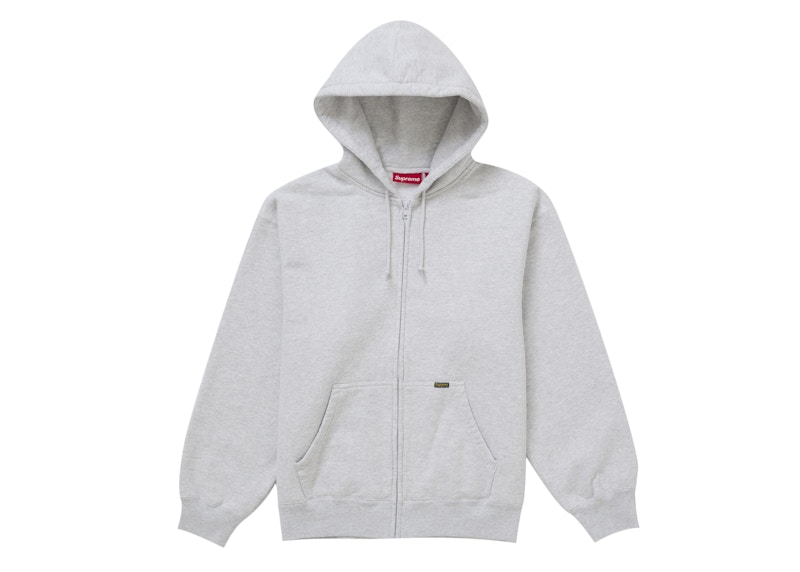 Supreme Work Zip Up Hooded Sweatshirt Ash Grey Hombre - FW24 - US