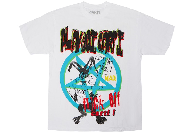 Playboi Carti Fuck Off Tee White Men's - US