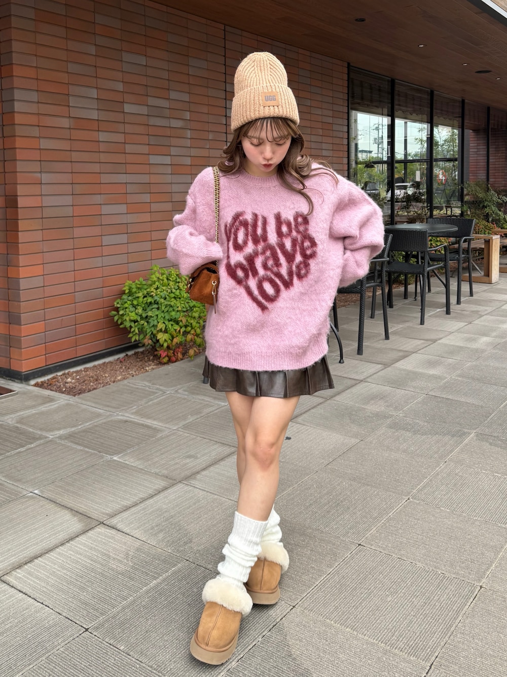 UGG ニット帽 UGG/アグ/CABLE BEANIE WITH POM/ケーブル ビーニー