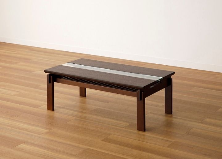 クミ・ガラス・ローテーブル～ガラス天板～日本の伝統建築工法「おり