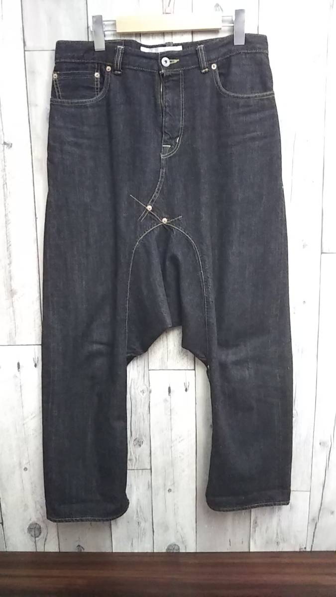 GANRYU COMME des GARÇONブラックデニム サルエルパンツ S COMME des