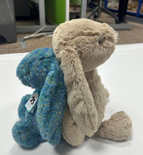 JELLYCAT 25 YEARS ANNIVERSARY BASHFUL LUXE BUNNY RABBIT AZURE