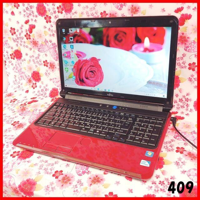 初心者向け 富士通大容量ノートパソコン webカメラ/DVD搭載 嬉しい