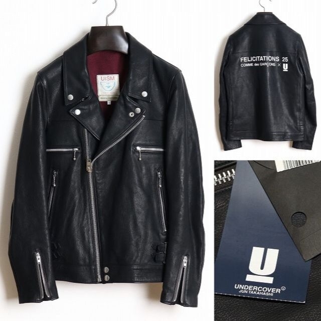 希少 UNDERCOVER 07AW 逆ハの字レザーライダース