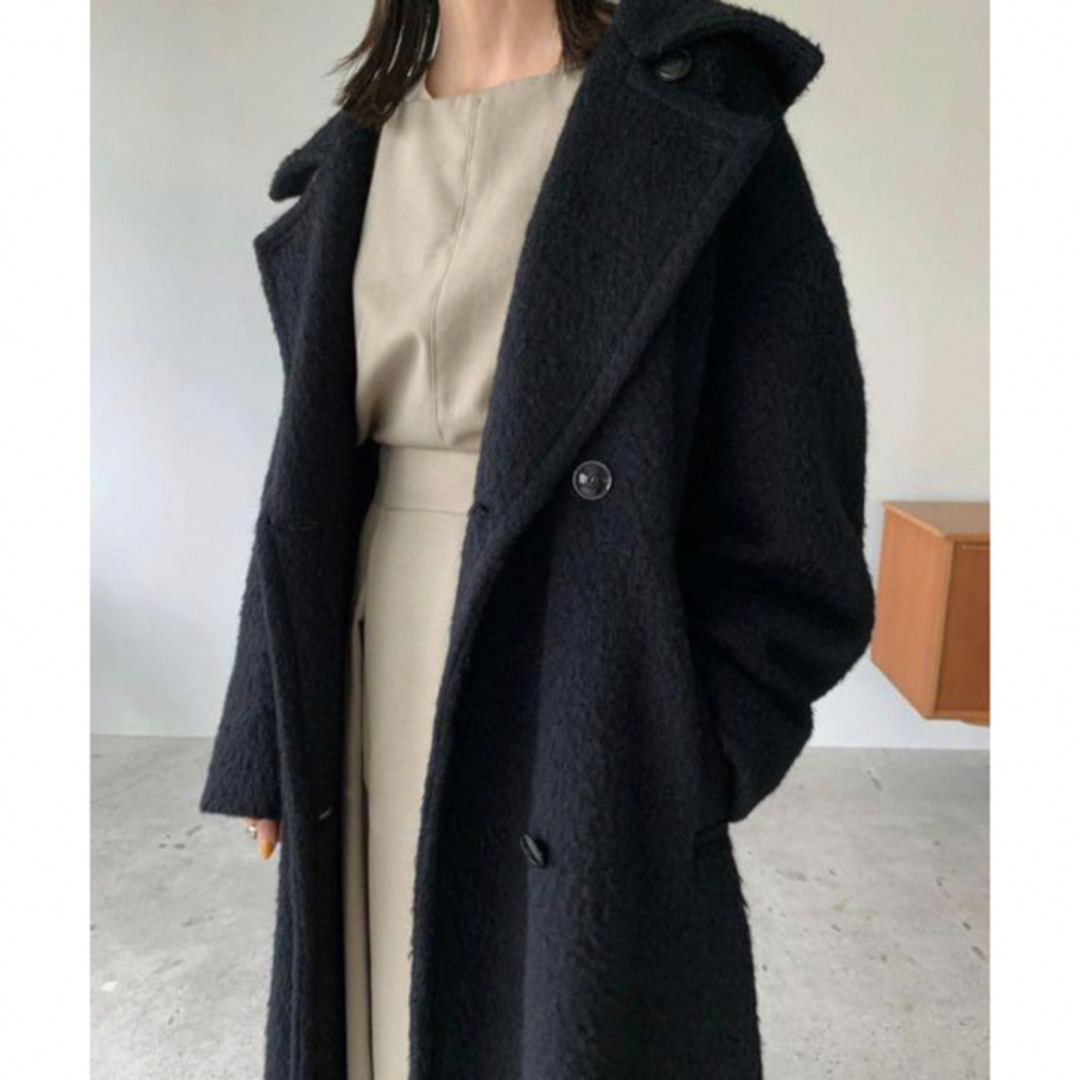 CLANE ミックスシャギーレディコート モヘヤ混 1 ブラック CLANE