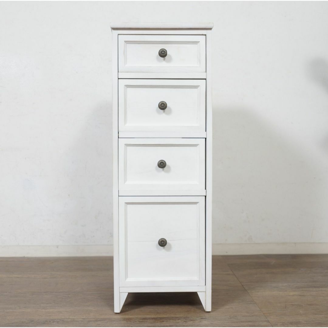 アウトレット シャビー チェスト スリム4段 洋タンス