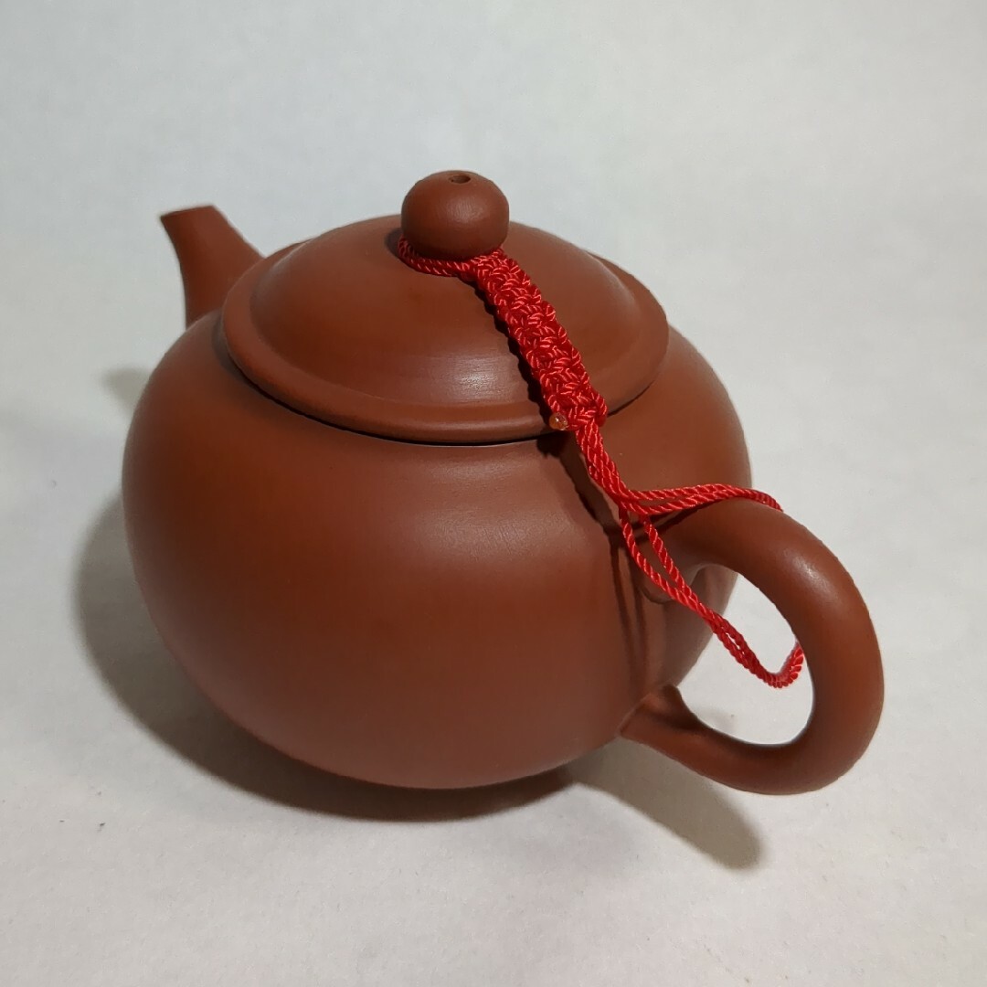 中国 紫砂 朱泥 縄文 急須 茶壷 在銘 C R6263 中国 紫砂 朱泥