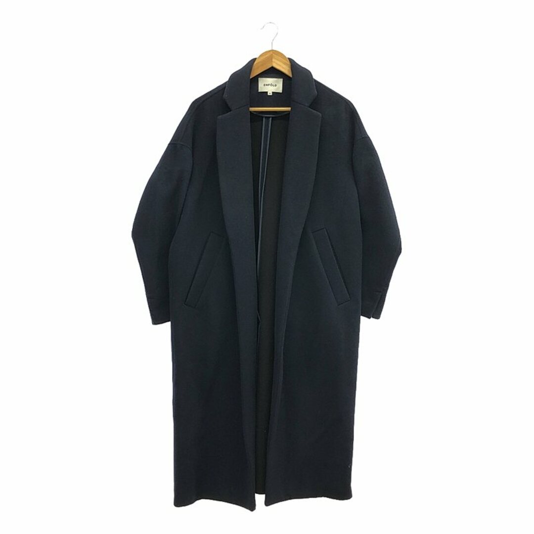 enfoldエンフォルドトップリバーチェスターコート36ネイビー 【公式通販】