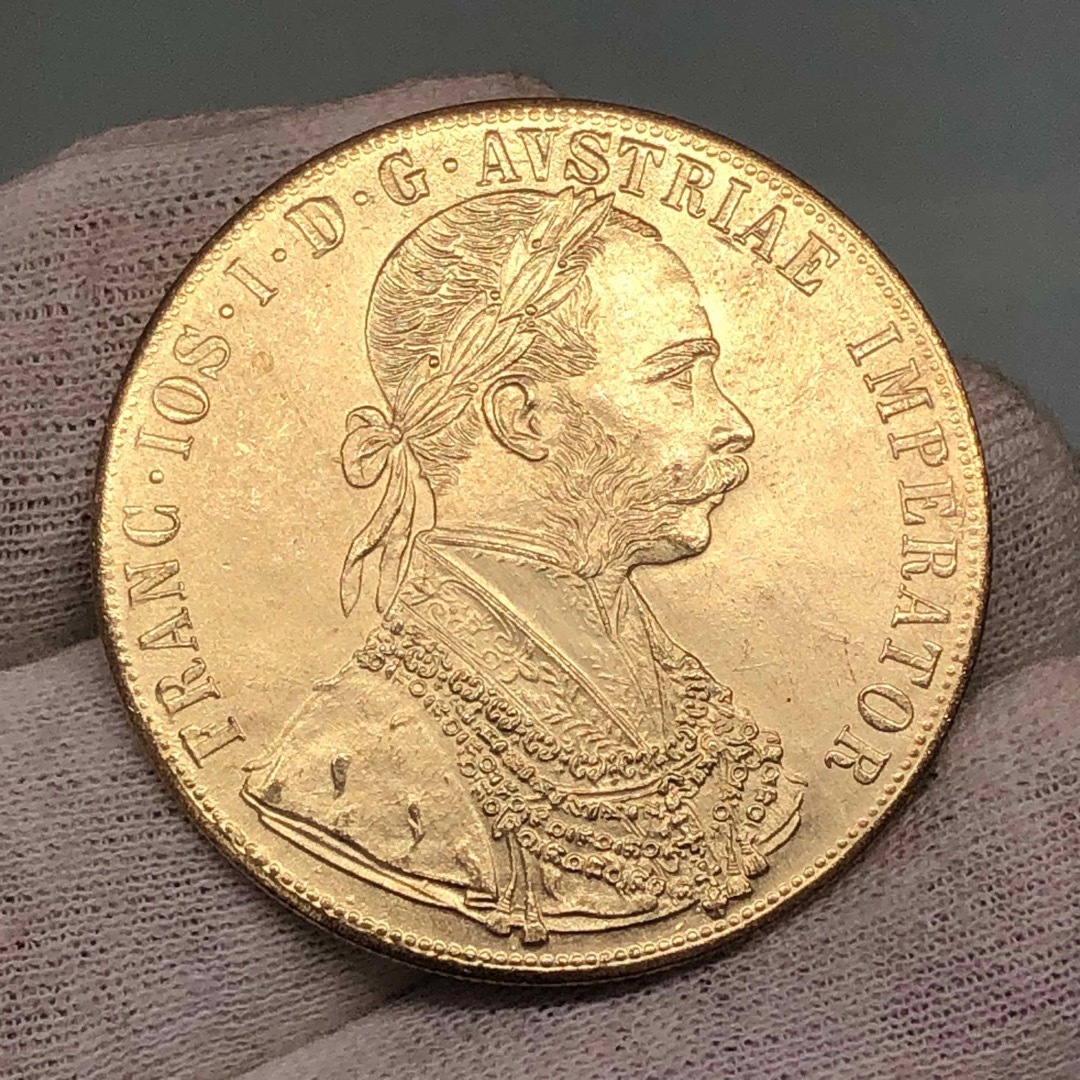 ショップ 古銭幣 オーストリアコイン 双頭の鷲 4ダカット金貨 フランツ
