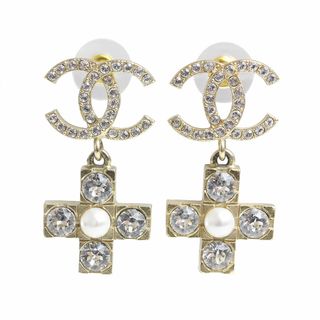 シャネル十字架ココマーク刻印ピアス正規品