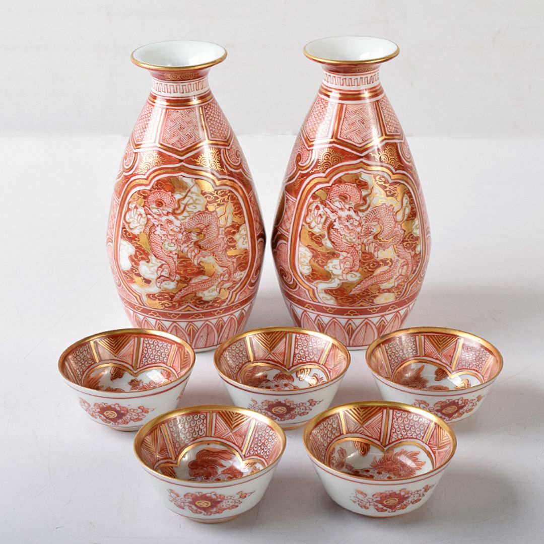 陶器製 色絵金彩 お稲荷さん 狐 3点まとめて M R8078 陶器製 色絵金彩