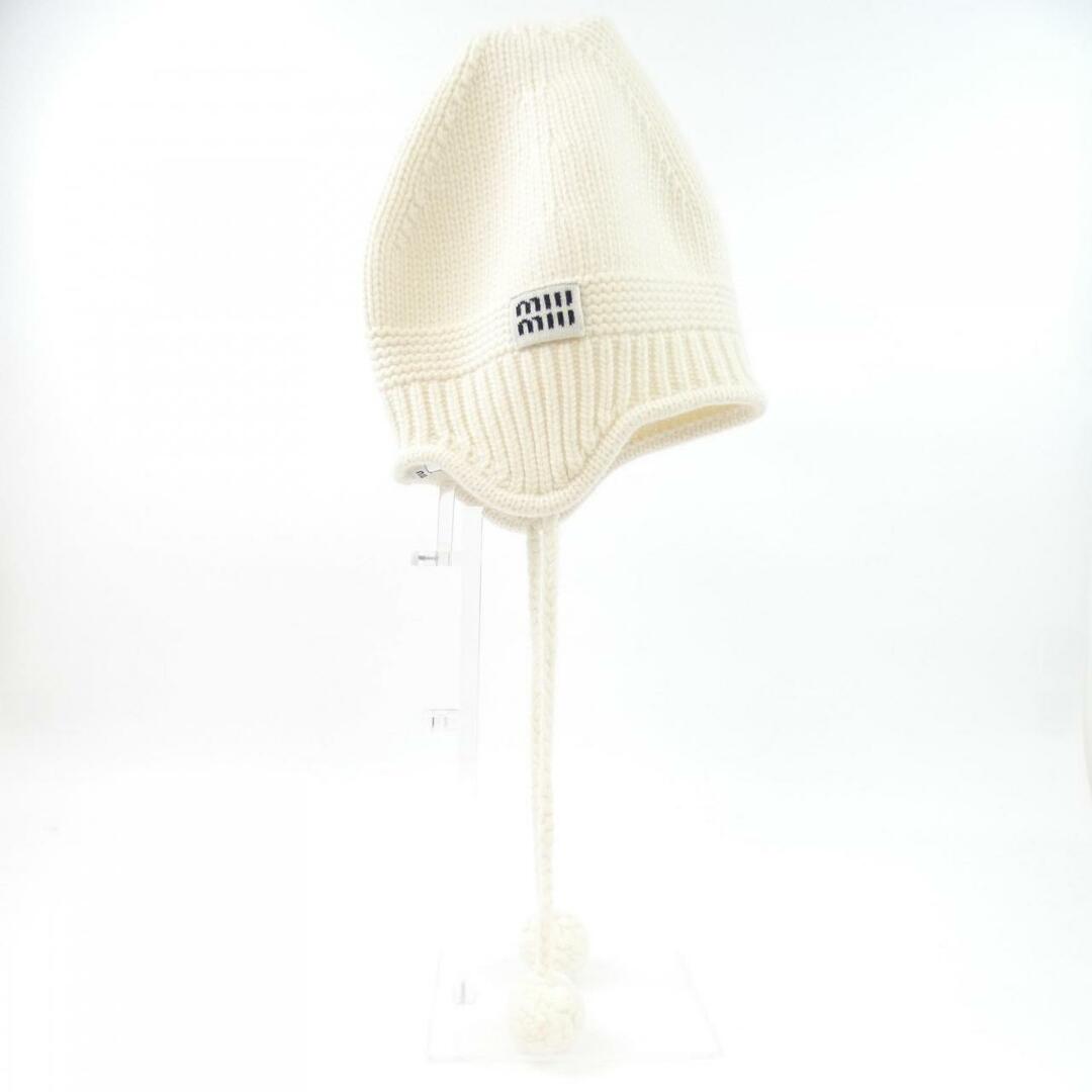 miu miu白ニット帽 miu miu（ミュウミュウ） 帽子 アルパカ ビーニー