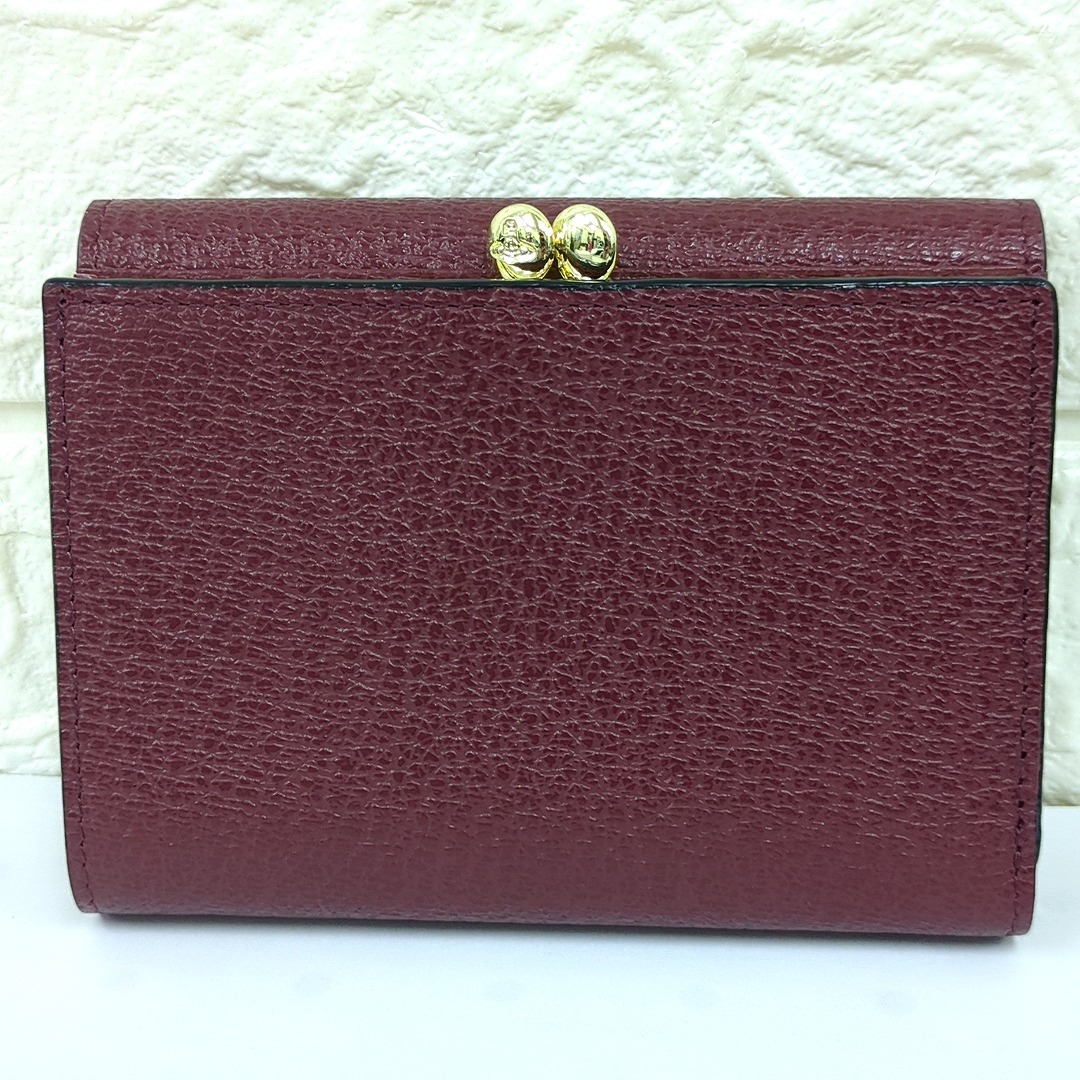 ヴィヴィアンウエストウッド/三つ折り財布/がま口タイプ/ワインレッド系