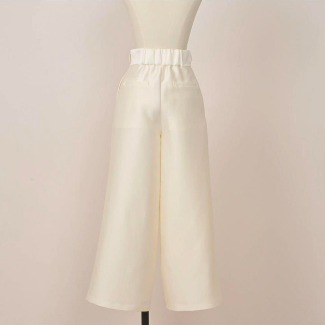 Heve ヘイヴ シルキータックワイドパンツ バニラ 36