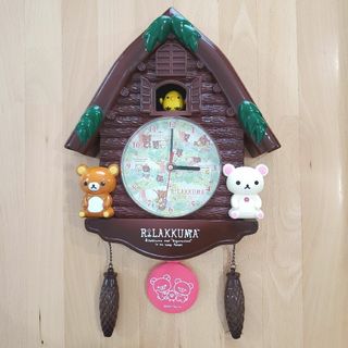 新品】最安値 リラックマ Moving clock2 壁掛け時計 振り子時計