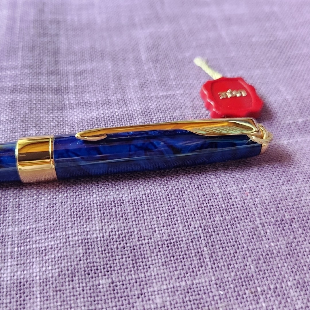 Parker - パーカー ソネット SONET 旧型 マーブルブルー ボールペン 青