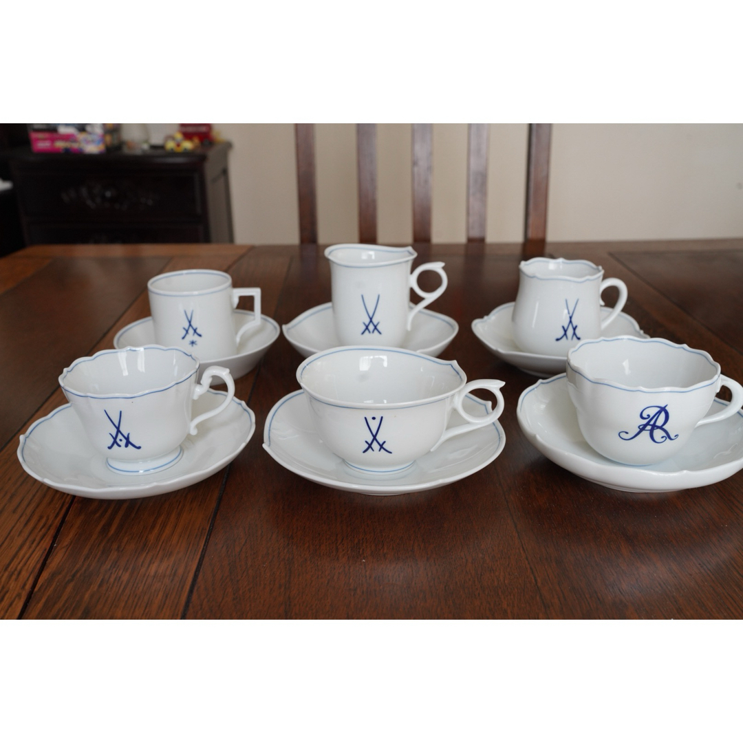 マイセン 300周年記念 剣マーク6選 カップ＆ソーサー コンプリート