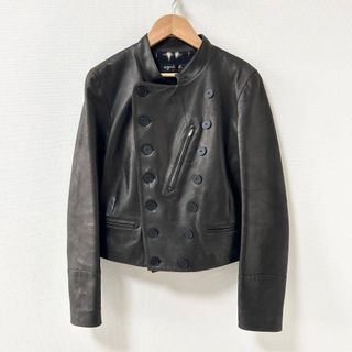 agnès b. シングルライダースジャケット サイズ2 agnes b.（ライダース