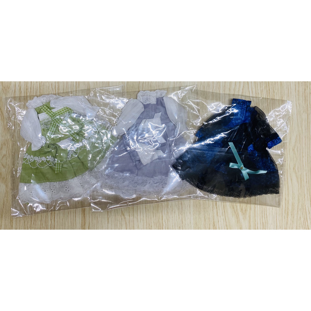 1/6ドール服 アウトフィット ワンピース ヘッドドレス 3点セット