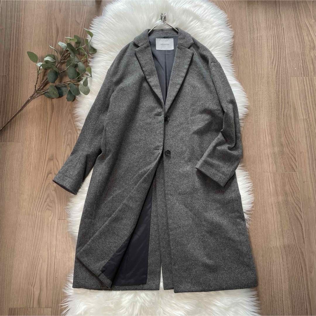 HELIOPOLE エリオポール ウールカシミヤチェスターコート グレー