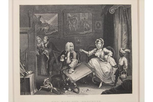 イギリスアンティークホガースの版画 イギリスアンティークホガースの