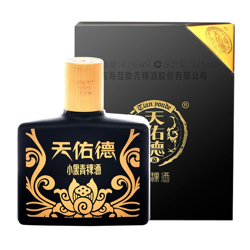 天佑德青稞酒小黑125ml*4瓶整条
