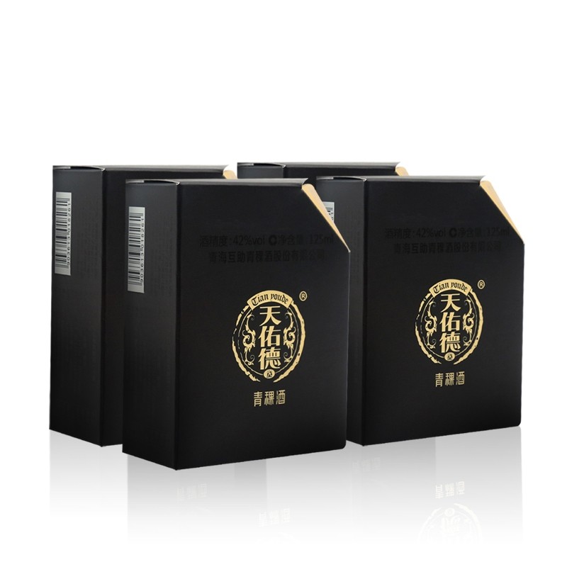 天佑德青稞酒小黑125ml*4瓶整条