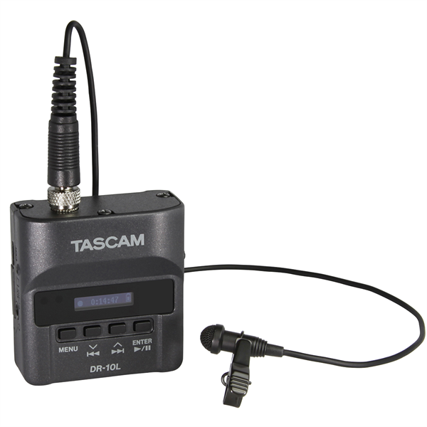身に着けられるピンマイクレコーダー TASCAM DR-10L / DR-10LW