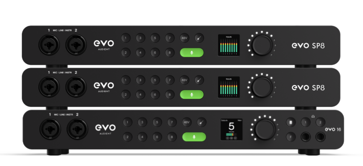 Audient EVO SP8 | ボタンひとつで8入力のゲインを自動設定する