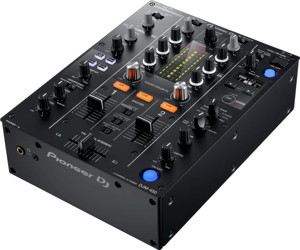 ご自宅のDJセットに最適な 2ch DJミキサー PioneerDJ DJM-450