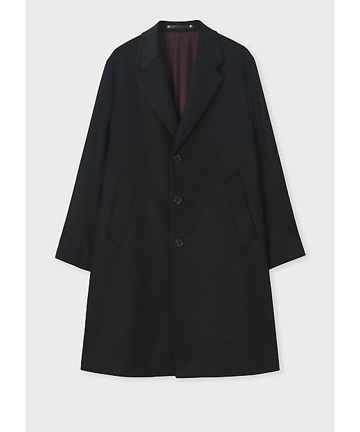 Paul Smith ポールスミス チェスターコート/L/カシミア100%/黒 PS Paul