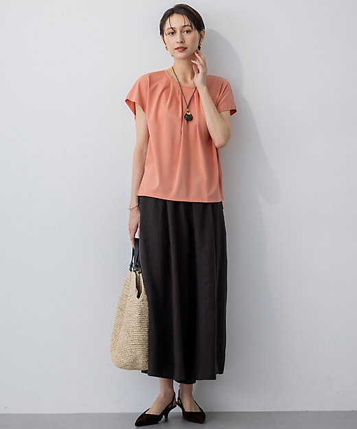 洗える】LIBECOリネン ガウチョ パンツ（PRWSGM0610