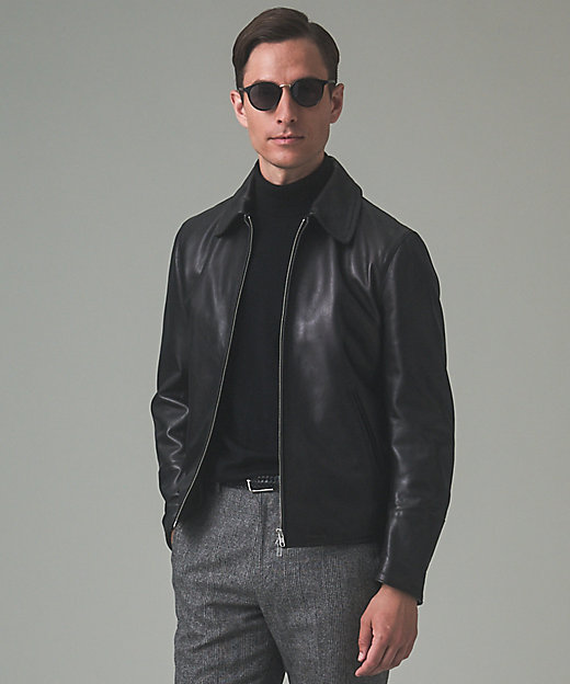 24AW新作】シープレザー シングルカラーブルゾン