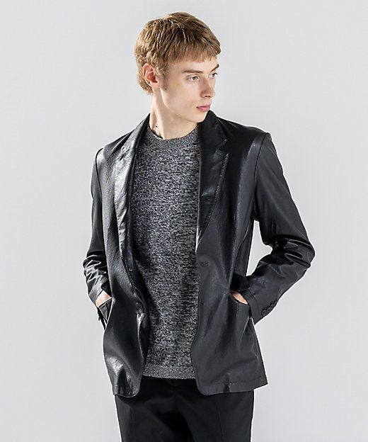 joseph homme レザーシャツ レザージャケット 46 本革 ラムレザー