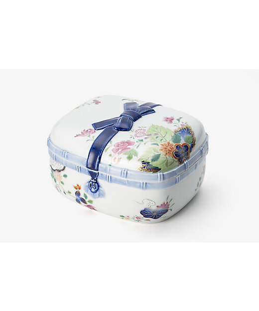 芳 鮎 青貝蒔絵 内築地香合 共箱 w6.3cm 東キ7-1114☆