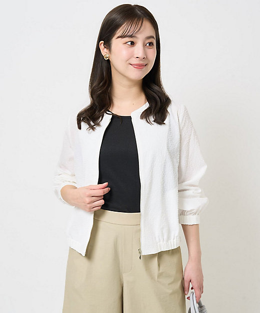 小さいサイズ】ポコポコノーカラーブルゾン／洗える | MK MICHEL KLEIN