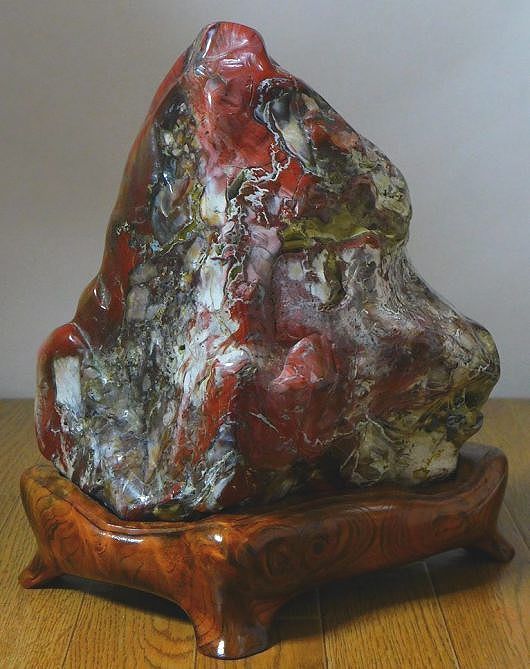 佐渡錦紅石 原石 特大 約30.6kg 天然石 赤玉石 鑑賞用 水石 希少 レア