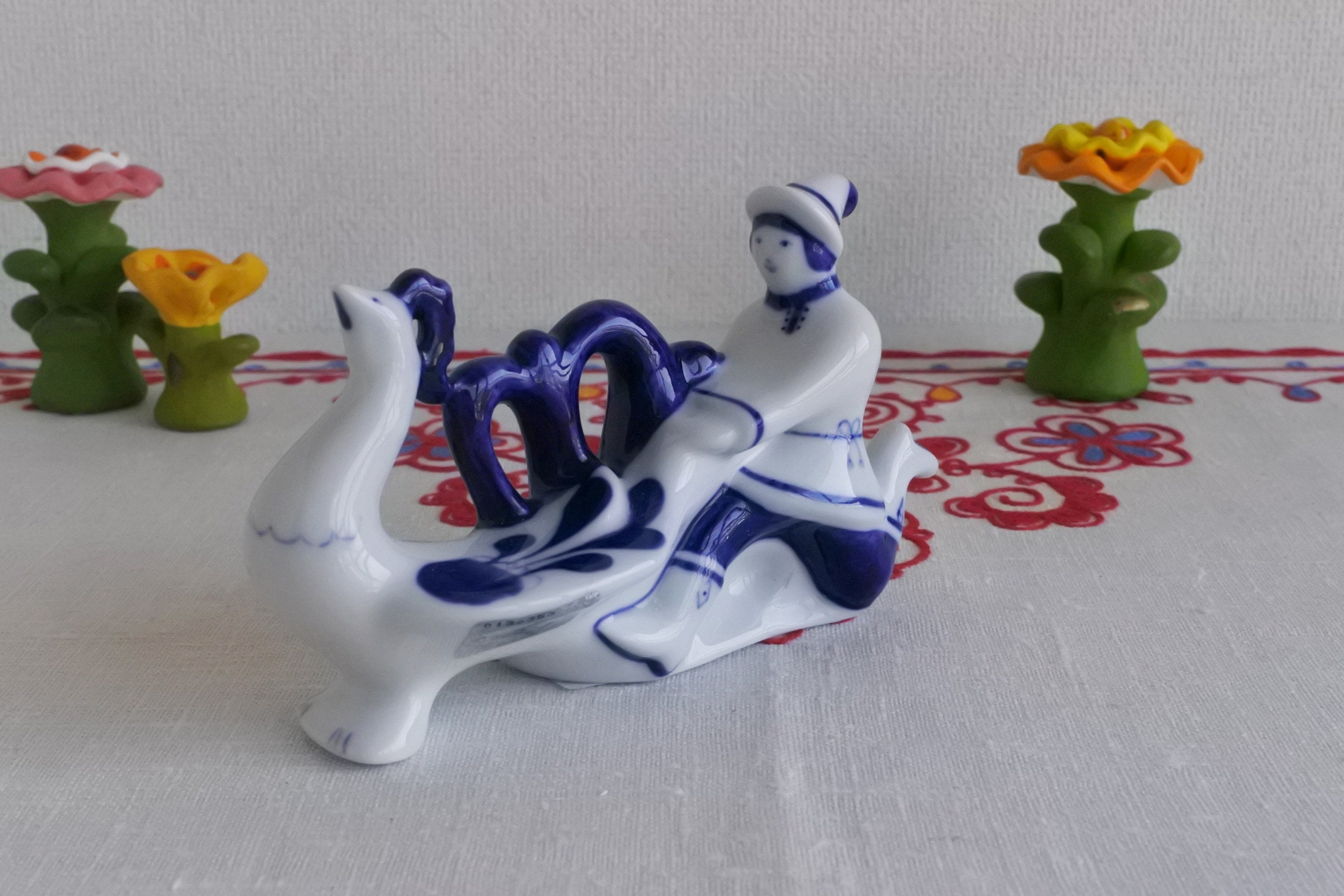 旧ソ連時代 Vintage Gzhel グジェリ 陶磁器 人形 2026年最新】gzhelの