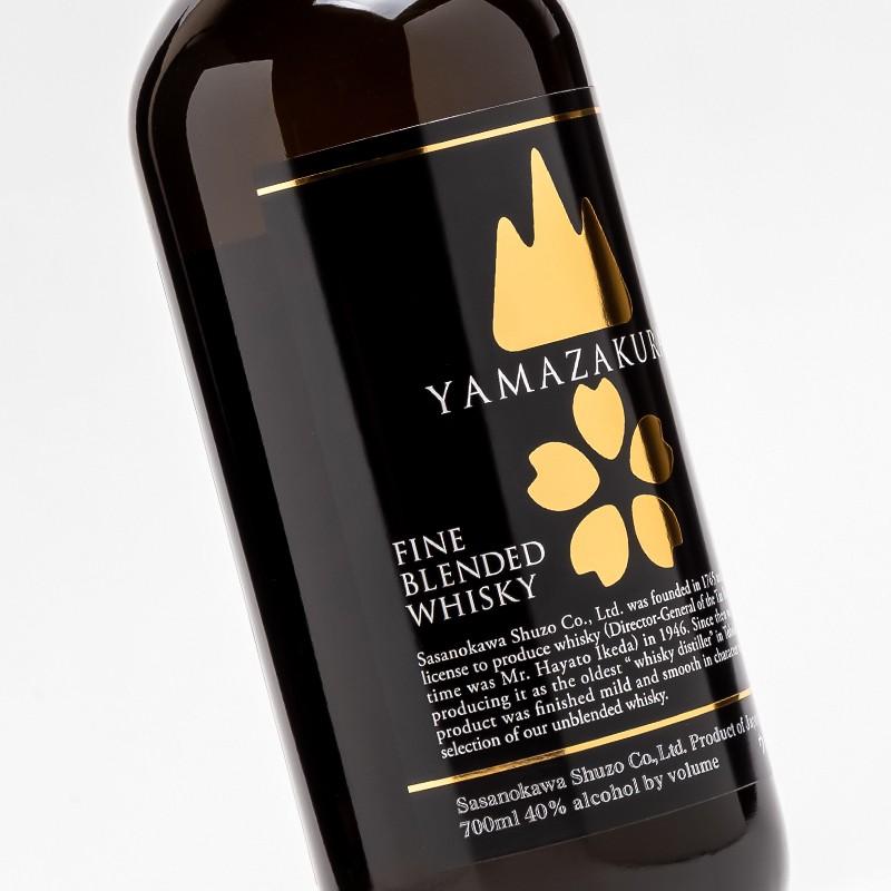 山桜 ブレンデッドウイスキー 黒ラベル 40° 700ml ウイスキー 笹の川