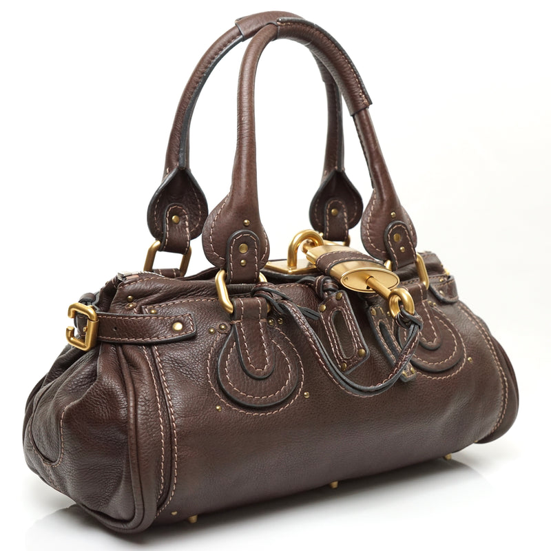 Chloé クロエ ダークブラウン パディントン Paddington bag in grained