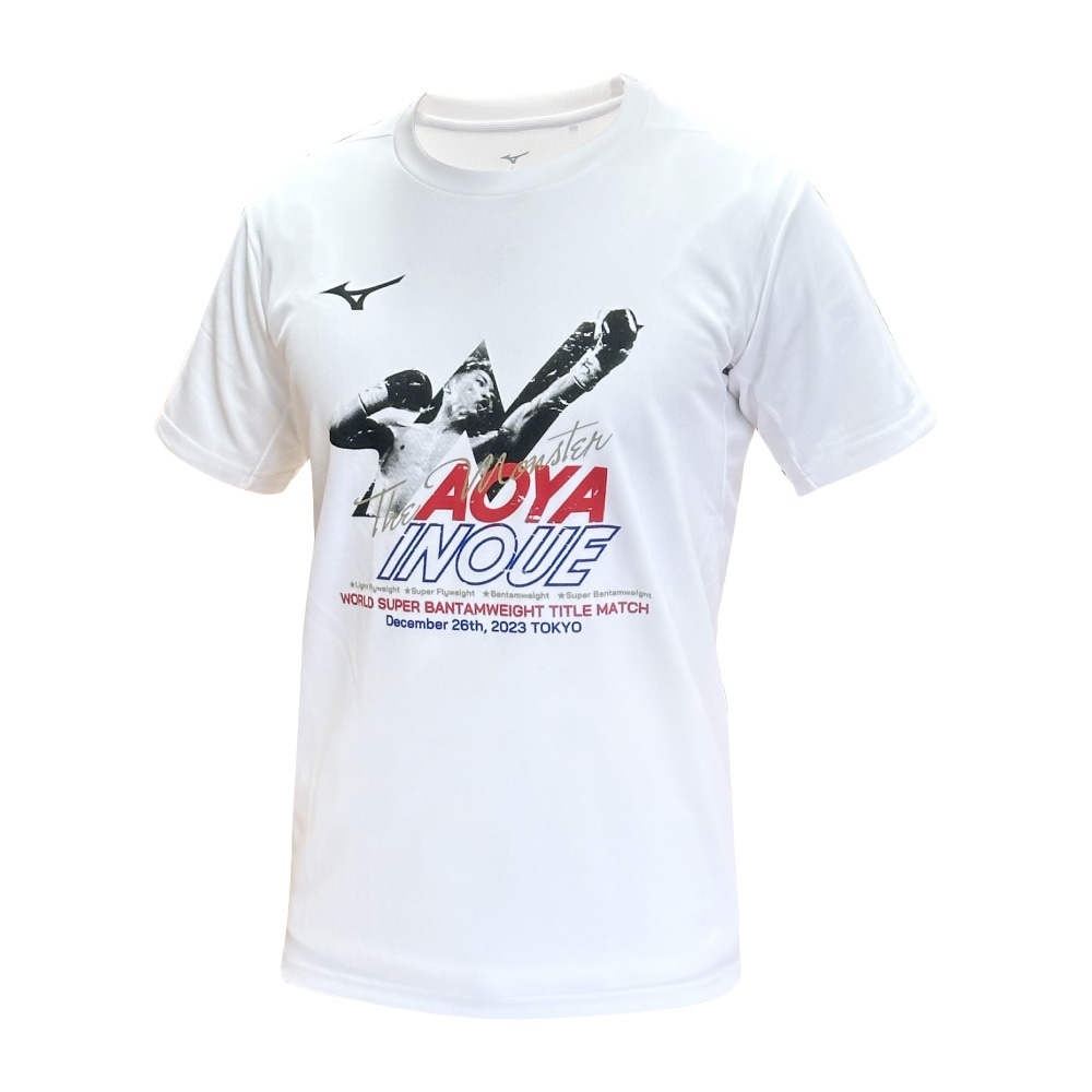 井上尚弥直筆サイン入りtシャツL赤ミズノ製 井上尚弥直筆サイン入りt