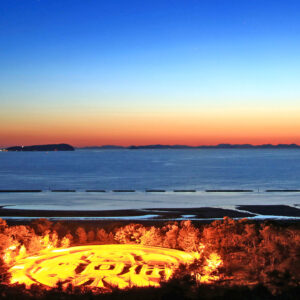 銭形砂絵「寛永通宝」｜一夜にして作られたという伝説の金運スポット