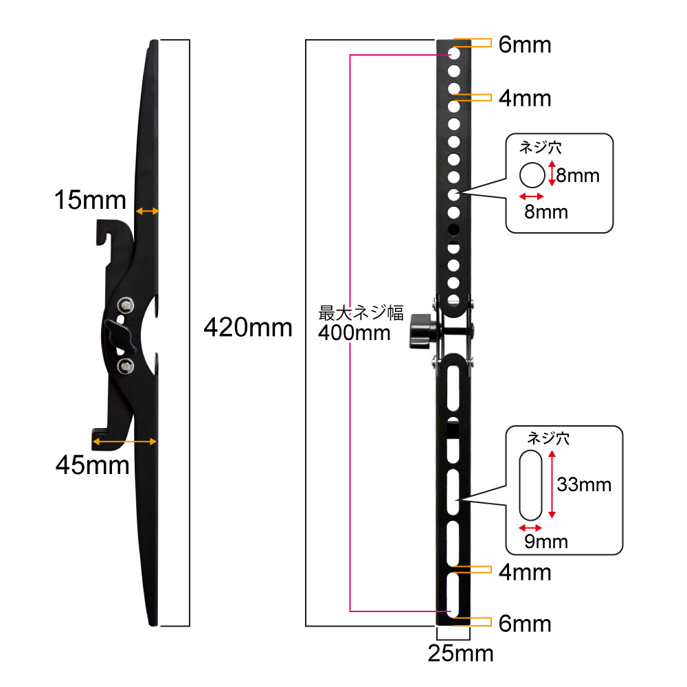 TVセッター壁美人TI200 Mサイズの購入はこちらから｜テレビ壁掛け