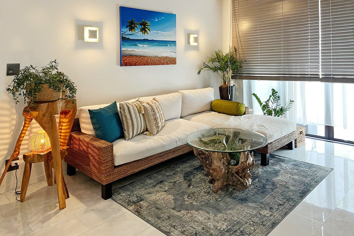 ぽん】kaja 古木ルーツテーブル（Φ80）(ホワイトカラー) ぽん】kaja