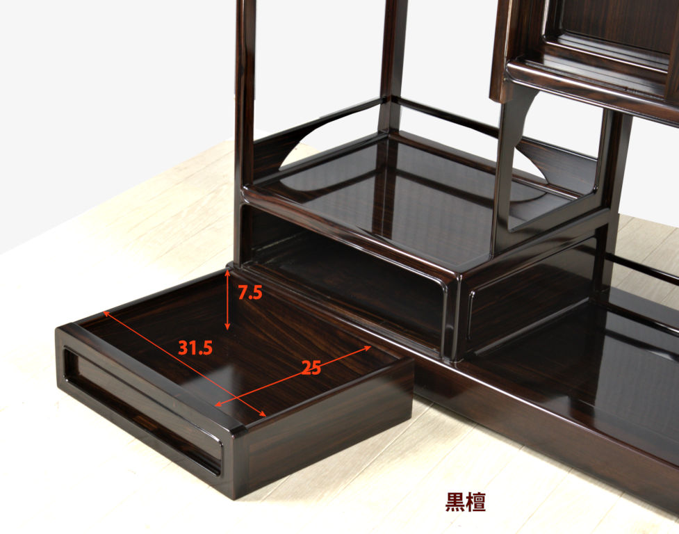 最終値下げ！】茶箪笥 飾り棚 黒檀 最終値下げ！】茶箪笥 飾り棚 黒檀